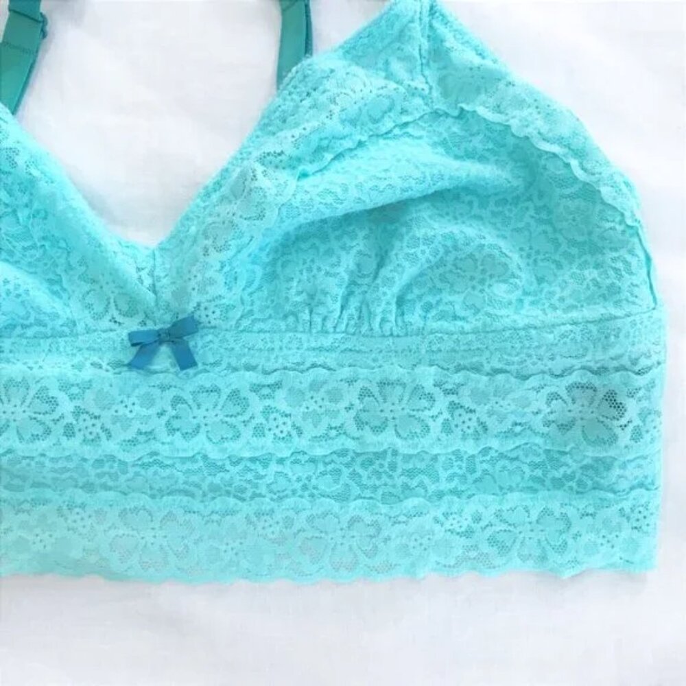 Aerie Lace Bra L Green